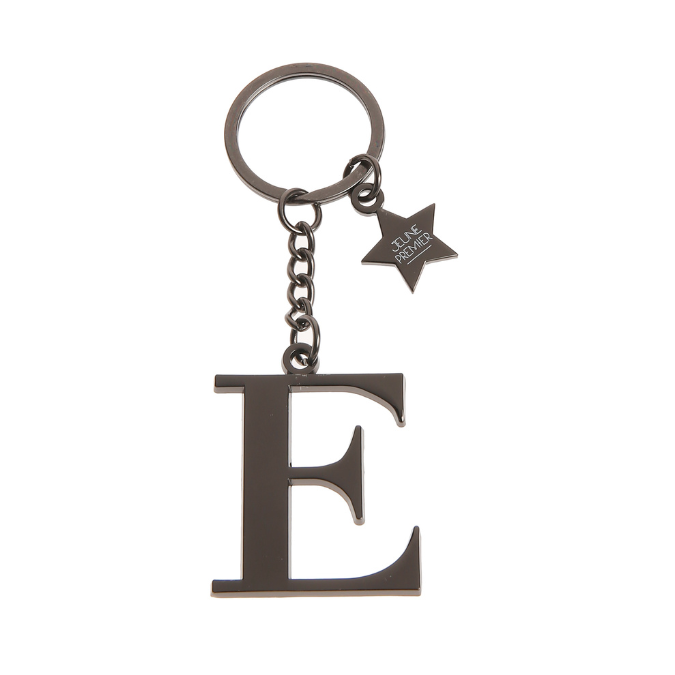 Keychain Letter Black - E