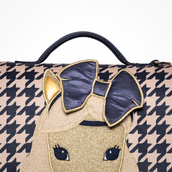 It Bag Midi - Houndstooth Horse