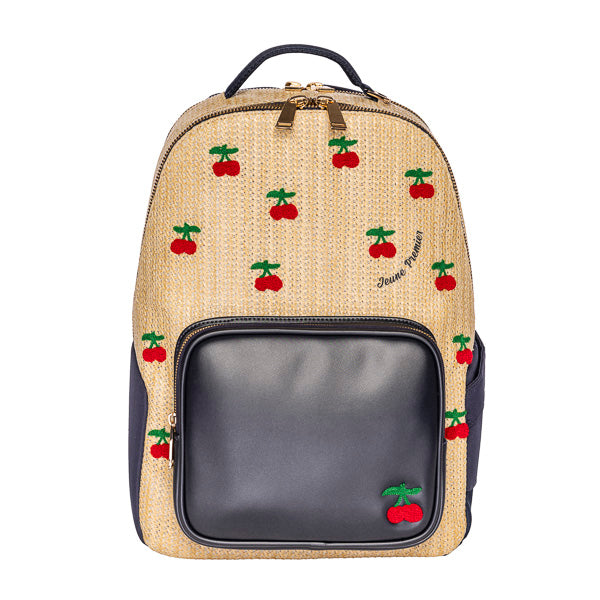 Rucksack New Bobbie - Raffia Cherry